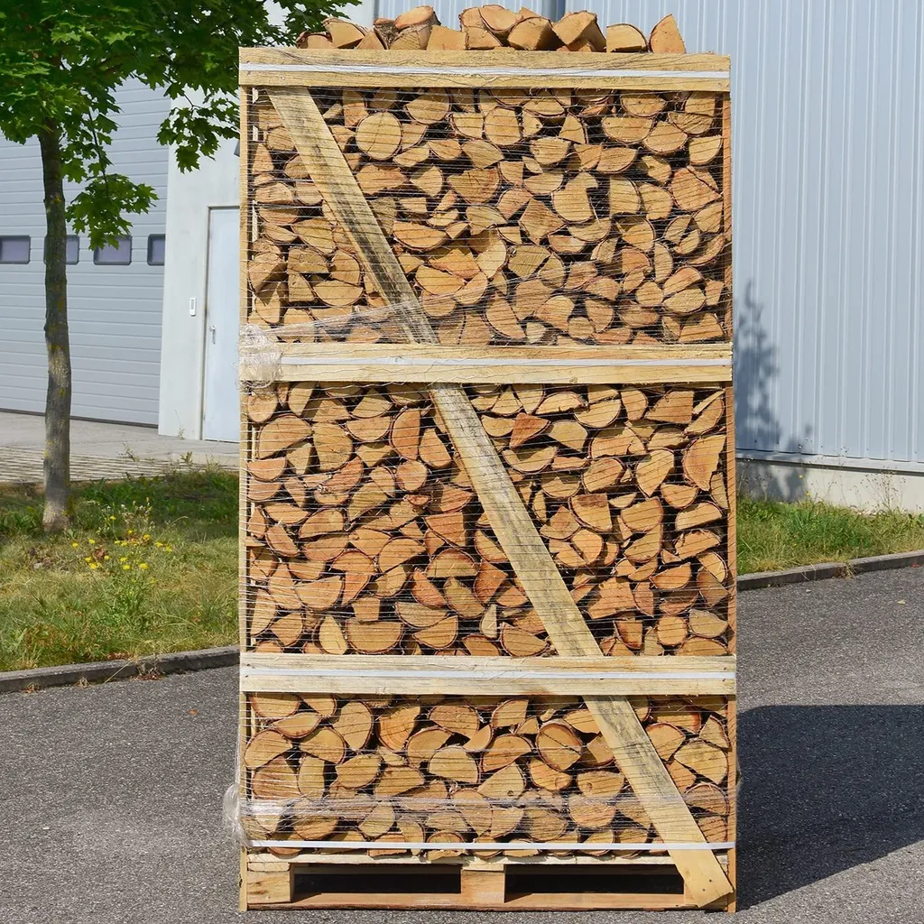 Kaminholz Brennholz Birke 2 Rm | 30-33 cm Holzlänge, 920 kg| ofenfertig getrocknet & gespalten | Feuerholz