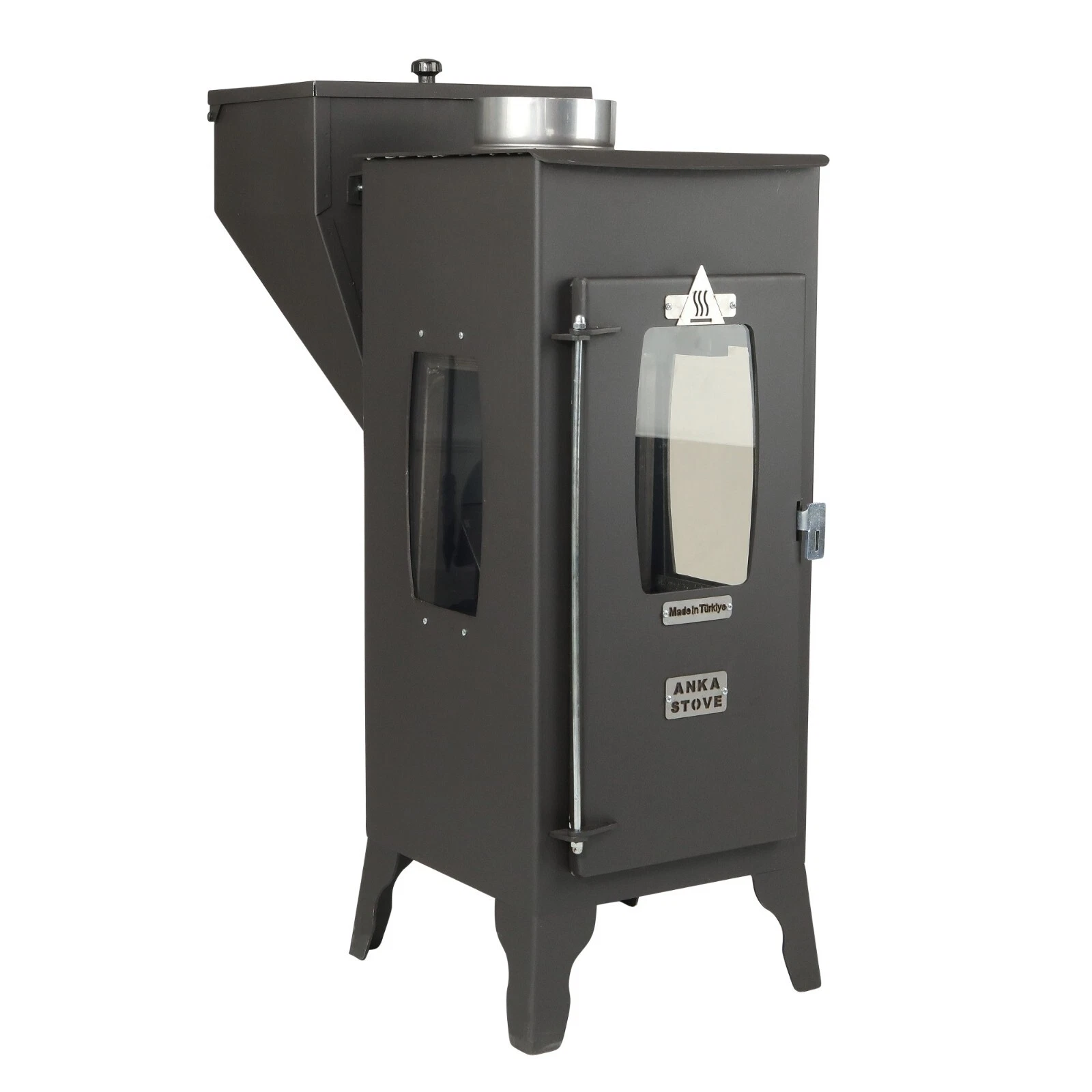 Pelletofen, Pelletofen mit Kindersicherung, aus dickem Blechmaterial