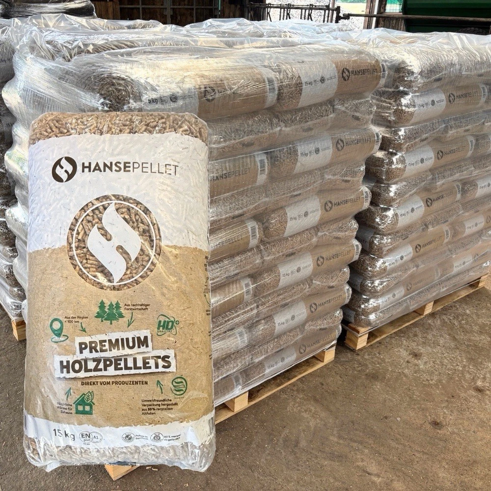 Holzpellets ENplus A1 • HD+ Qualität • 990kg • Inkl. Lieferung bis 125km