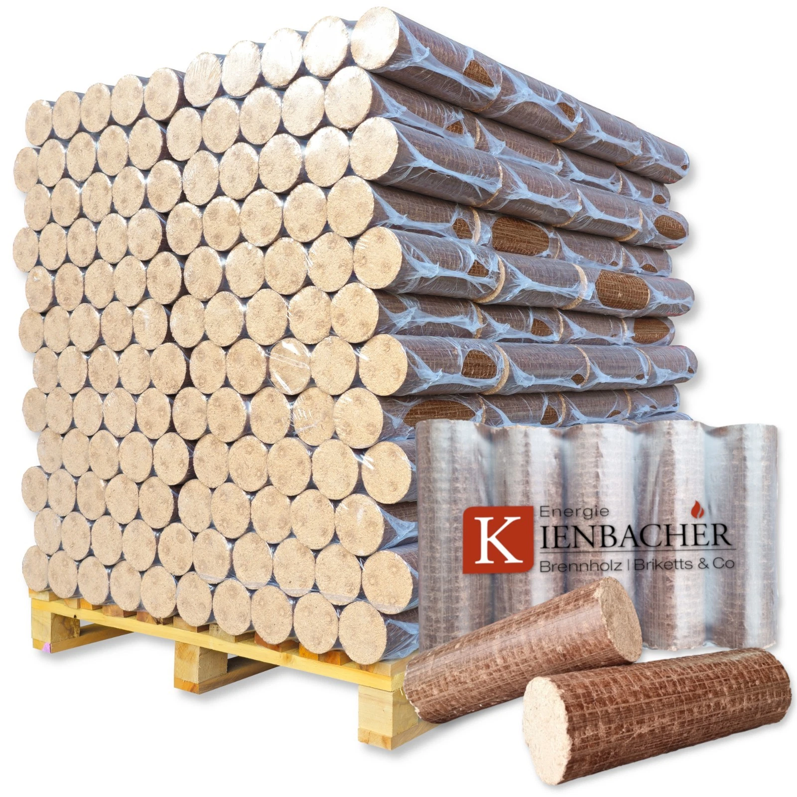 960kg Palette Nestro Hartholz Brikett Buche Eiche Holzbriketts Öko Brennstoff