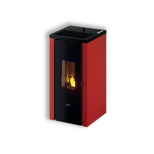 Pegaso Vera 7 Luftpelletofen 7 kW Stahl rot lackiert für 138 m³