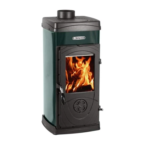 La Nordica Extraflame Kaminofen Super Junior grün 5 kW 143 m³ Beheizbar-